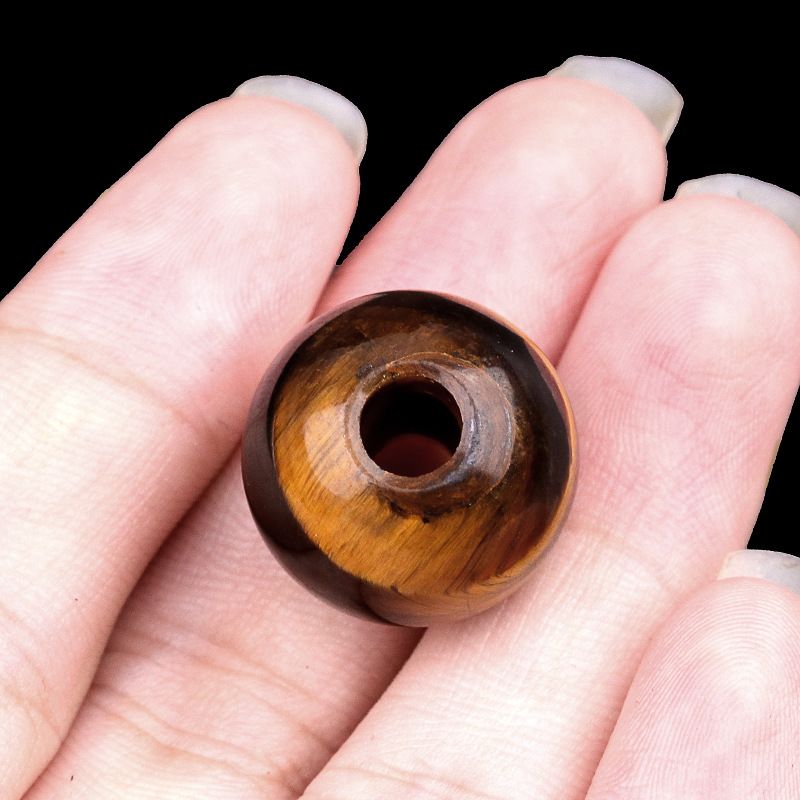 2019-Grandes contas de buraco de cristal natural ágata pedra grande buraco solto contas 18mm buraco 5mm DIY jóias materiais de vestuário
