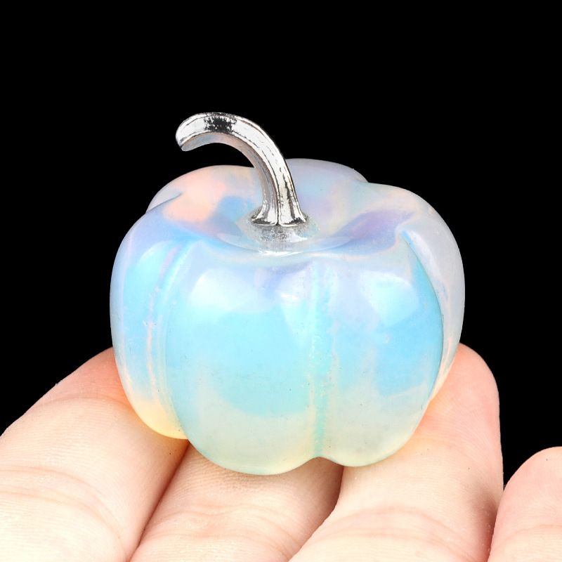 1445-30Mm abóbora, pedra de cristal natural Halloween abóbora de ação de graças ornamento de mesa