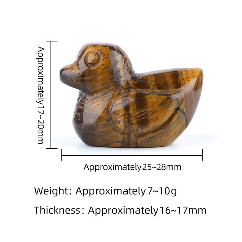 Vendas diretas de fábrica ornamento de pato de cristal natural criativo esculpido à mão 1in animal ágata pato ornamento doméstico