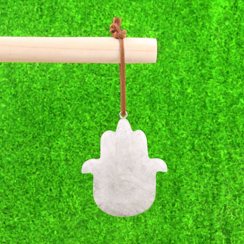 2046-Pingente de mão de Fátima ametista natural, pingente de artesanato de palma de olho de anjo de pedra de ágata