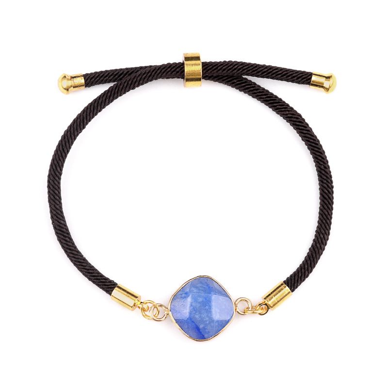 2095-Ametista em pó cristal olho de tigre pedra ajustável pulseira de seção quadrada mercadoria cênica jóias quentes
