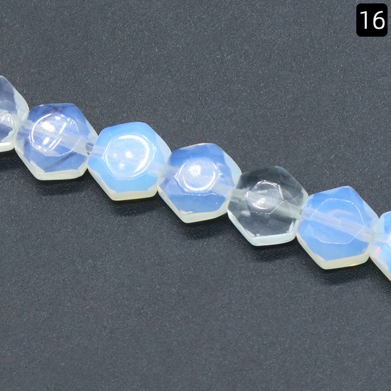1425-8Mm corte hexágono, pedra de ágata de cristal hexagrama contas soltas DIY pulseira colar material de jóias