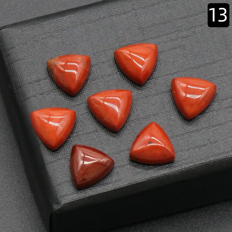 Superfície de anel triangular de 1226-10Mm, pedra de cristal natural única superfície curva triangular DIY jóias incrustadas com acessórios de pedra solta