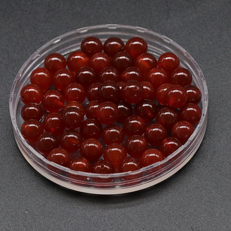 Contas de meio orifício de 1600-8mm, contas redondas de meio orifício de ágata de cristal natural, contas soltas Brincos de viga DIY acessórios de incrustação