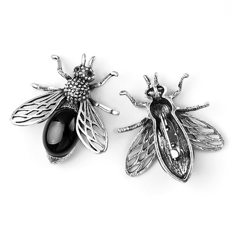 Pingente de broche de abelha 1650-48Mm de uso duplo, incrustado em liga de cristal ágata meio tesouro Pingente de broche de joias