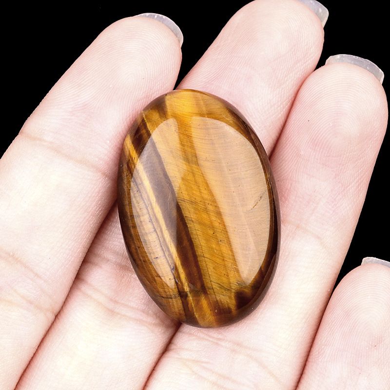 2045-20X30 Superfície do anel em forma de ovo Ágata de cristal natural Jóias de bricolage ovais curvas simples Acessórios de pedra solta incrustados