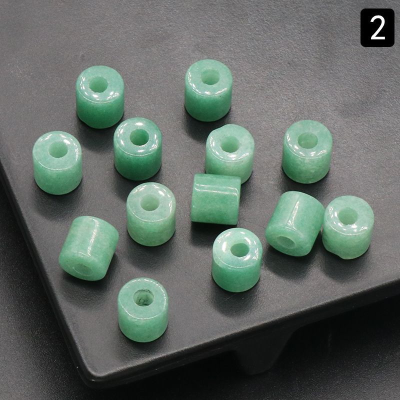 1220-Grandes contas de buraco de cristal natural ágata pedra cilíndrica solta contas 9 × 9mm buraco 3mm acessórios de jóias DIY