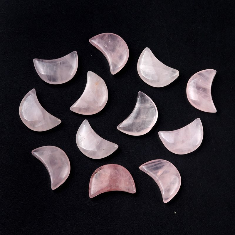 1668-20Mm lua não porosa, ágata de cristal natural cabeça de pedra semipreciosa crescente DIY material de joalheria artesanal