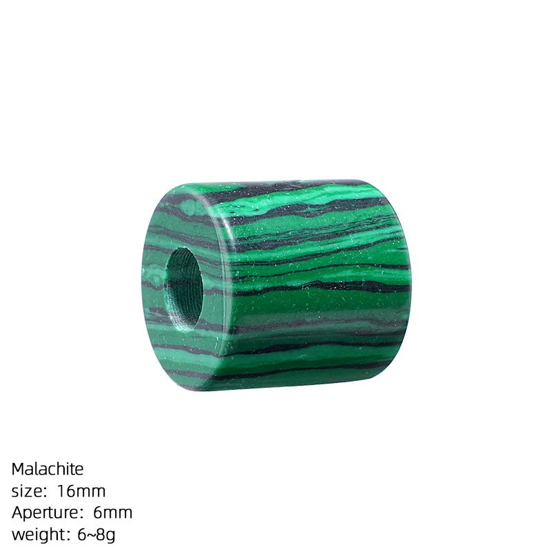 16Mm buraco 6mm cristal natural cilíndrico DIY pulseira colar roupas ágata grande buraco solto talão balde contas acessórios de jóias