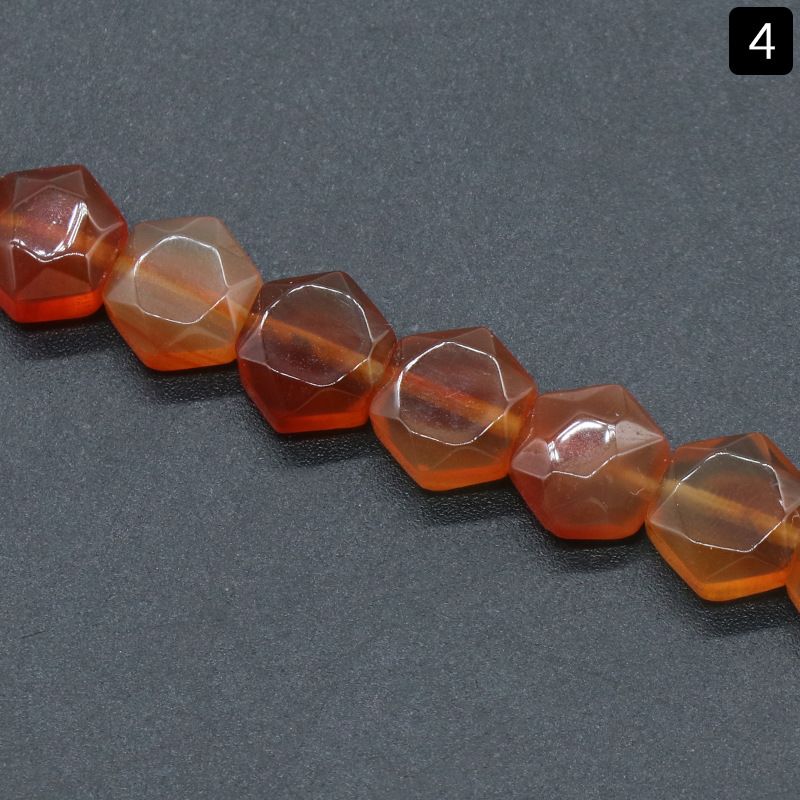 1425-8Mm corte hexágono, pedra de ágata de cristal hexagrama contas soltas DIY pulseira colar material de jóias