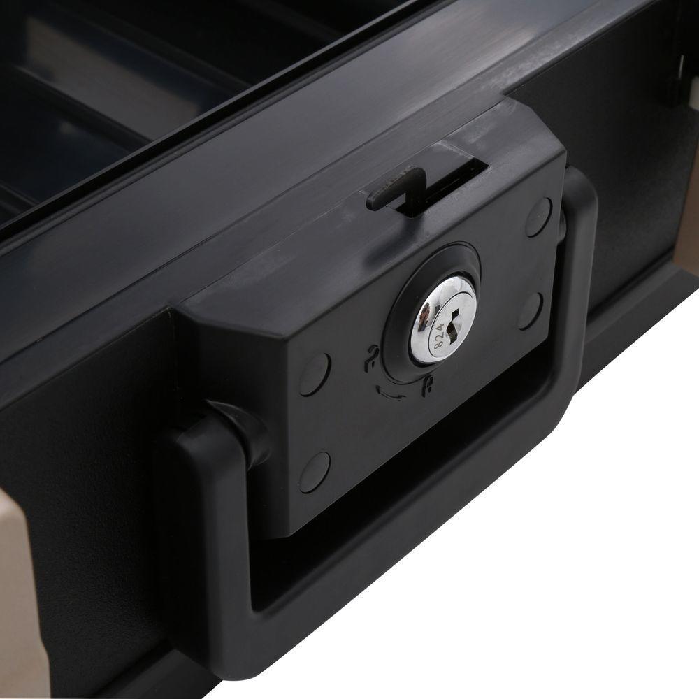 0.39 cu. ft. Molded Fire Resistant and Waterproof Legal Document Storage Chest with Key and Double Latch Lock