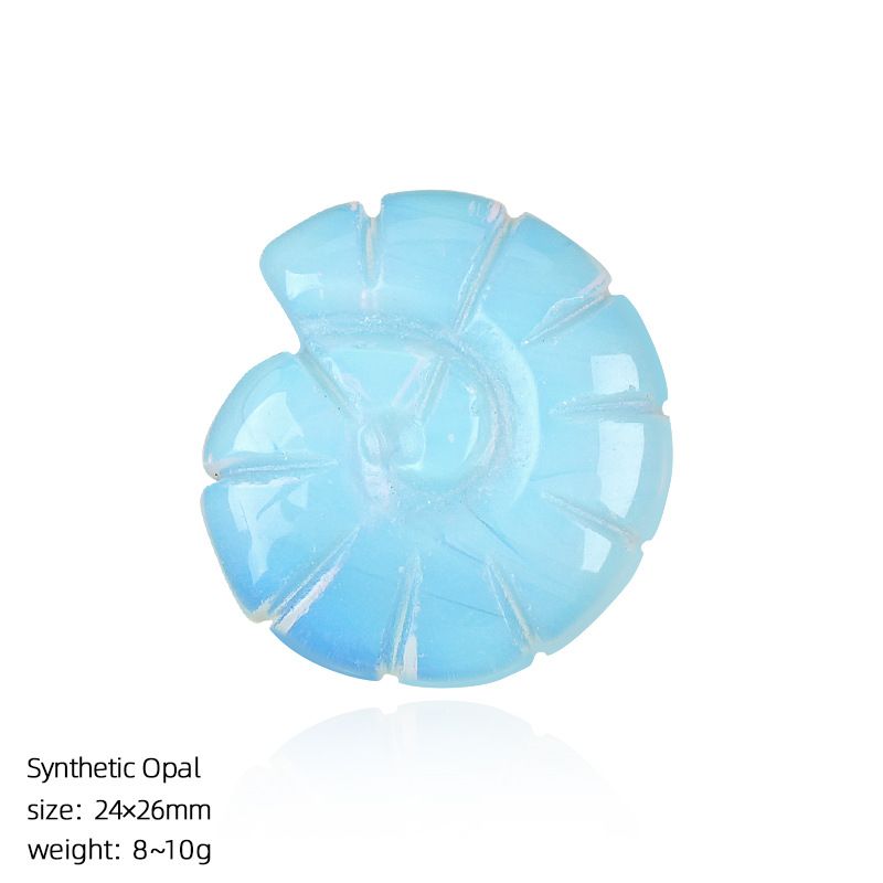 2422 Concha de cristal natural gravura tridimensional dupla face ornamento de micro-paisagem doméstica em forma de caracol concha de gema não porosa