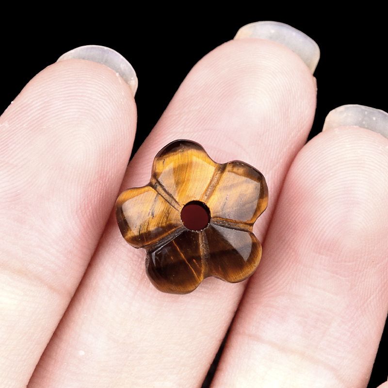 2057-Ágata de ametista natural 14mm flor de ameixa contas soltas DIY pulseira de flor frisada colar acessórios