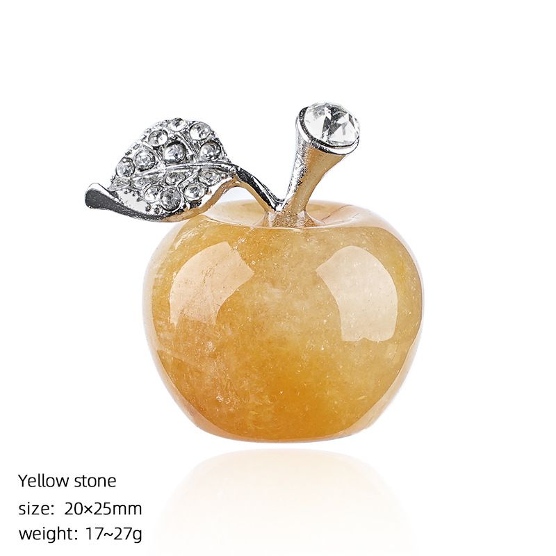 25Mm maçã de cristal natural transfronteiriça Véspera de Natal Presente de Natal enfeite de decoração de casa jade ágata maçã