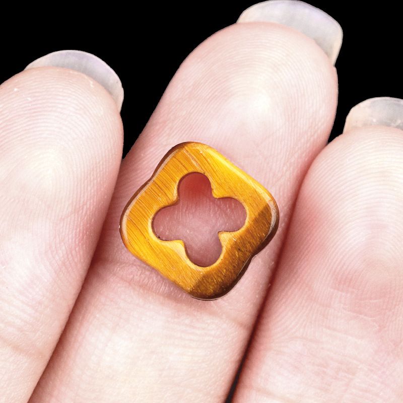 2054 - Contas de trevo de quatro folhas de cristal natural com ódio de quatro folhas, pingente, colar, pulseira e contas acessórias DIY