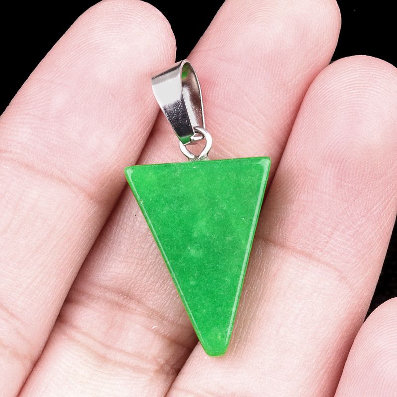1455-20Mm Pingente Triângulo, Cristal Natural Pingente Triângulo de Pedra Semi-Preciosa Brincos DIY Colar Acessórios