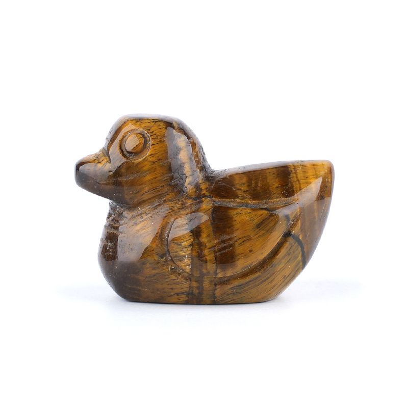 Vendas diretas de fábrica ornamento de pato de cristal natural criativo esculpido à mão 1in animal ágata pato ornamento doméstico