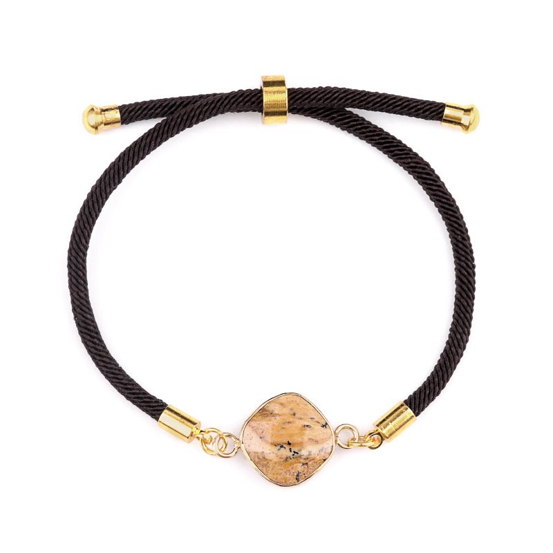 2095-Ametista em pó cristal olho de tigre pedra ajustável pulseira de seção quadrada mercadoria cênica jóias quentes