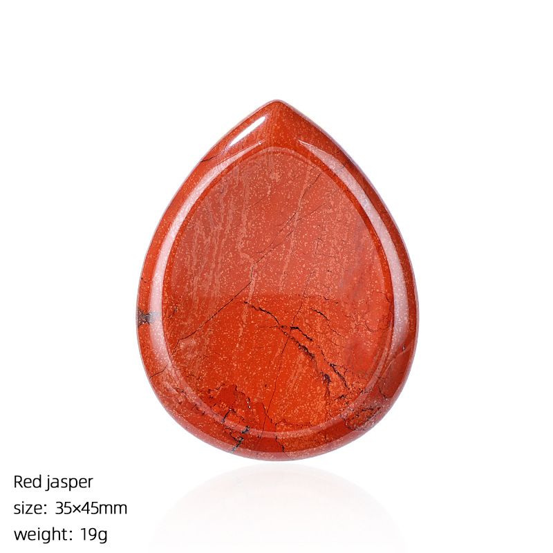 Pedra natural do polegar Massagem de descompressão europeia e americana escultura em pedra de palma com sulco de ágata em forma de gota de água esqueça a pedra da preocupação