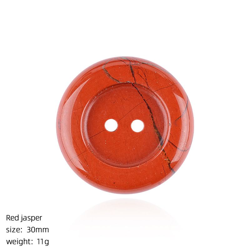 Botões de pedra natural de 30Mm simples versátil DIY suéter bolsas acessórios de roupas botões redondos de cristal natural