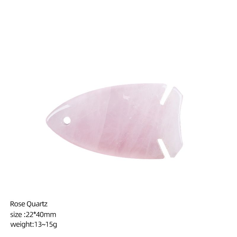 Pingente de peixe pequeno de cristal natural de 40Mm Pingente de colar DIY, gravura em pedra ágata com orifícios acessórios de jóias em forma de peixe