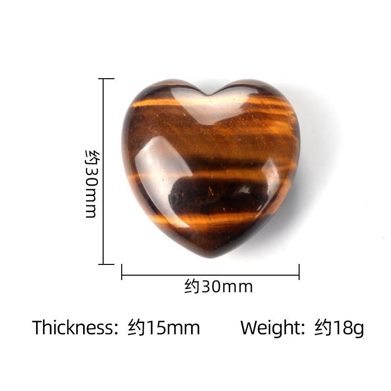 1747-Pedra semipreciosa de ágata de cristal natural amor pedra de palma em forma de coração não porosa de 30 mm de espessura, presente do Dia dos Namorados.