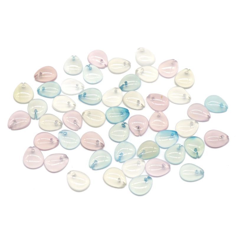 Cristal rosa Dongling jade buraco horizontal pétala gota de água folha DIY gancho de cabelo material de caminhada jóias artesanais acessórios material
