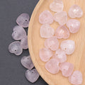 1591 um pingente de amor de corte de 12mm, pedra de cristal natural em forma de coração pulseira DIY acessórios de jóias