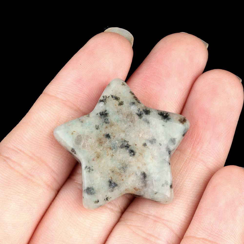 1433-30Mm pentagrama de cristal natural ágata estrela de pedra lua DIY estrela não porosa acessórios material