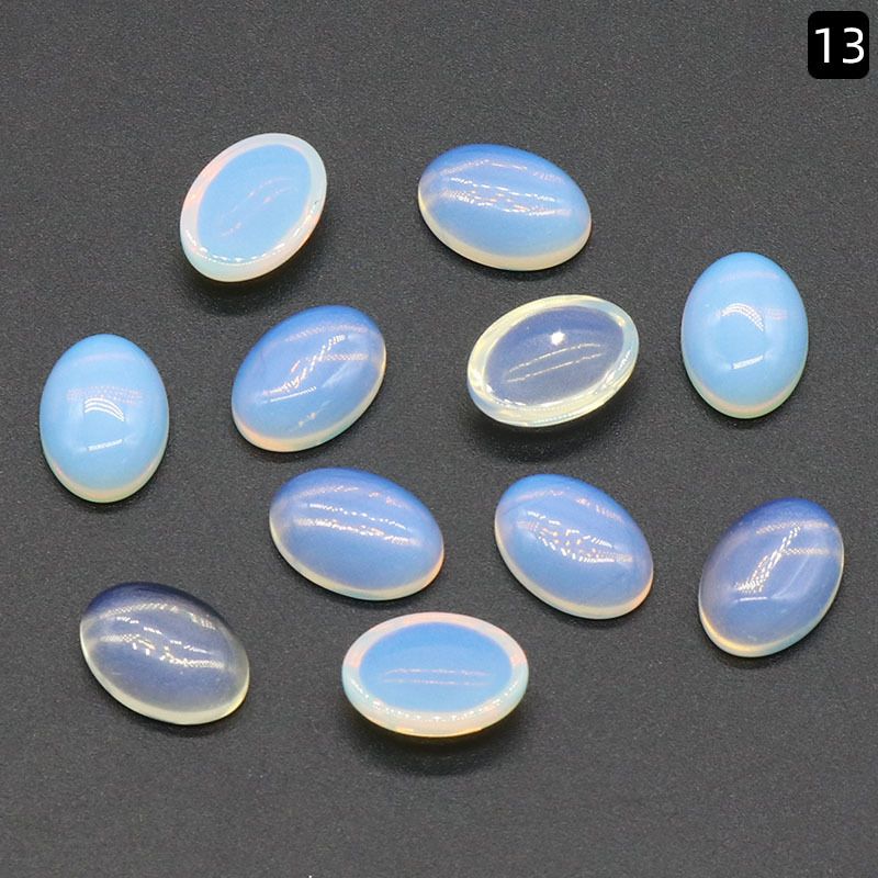 1239-10X14 Superfície de anel em forma de ovo, cristal natural única superfície curva oval geométrica DIY jóias incrustadas com acessórios de pedra solta