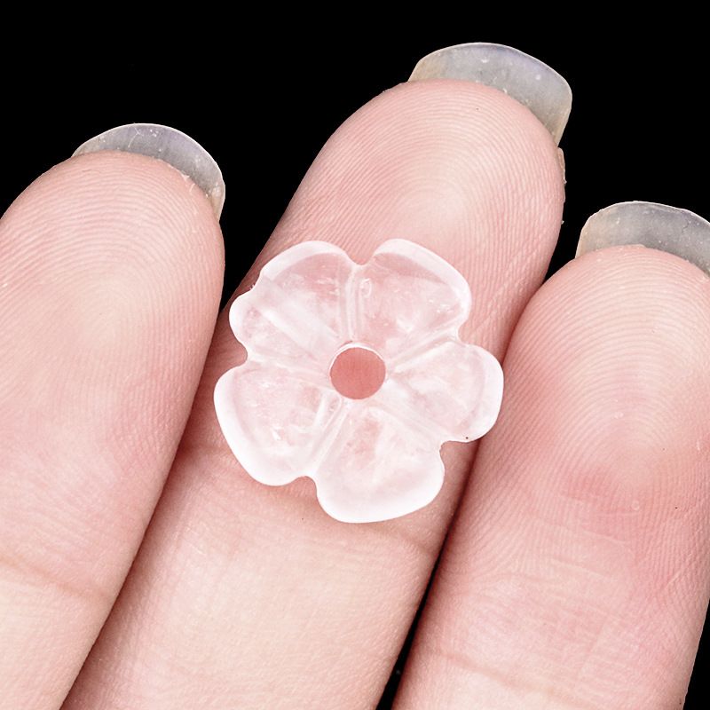 2057-Ágata de ametista natural 14mm flor de ameixa contas soltas DIY pulseira de flor frisada colar acessórios