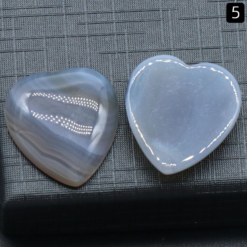 Face de anel em forma de coração 1273-22X25mm, coração único curvado de cristal natural, coração plano de pêssego DIY embutido em pedra solta