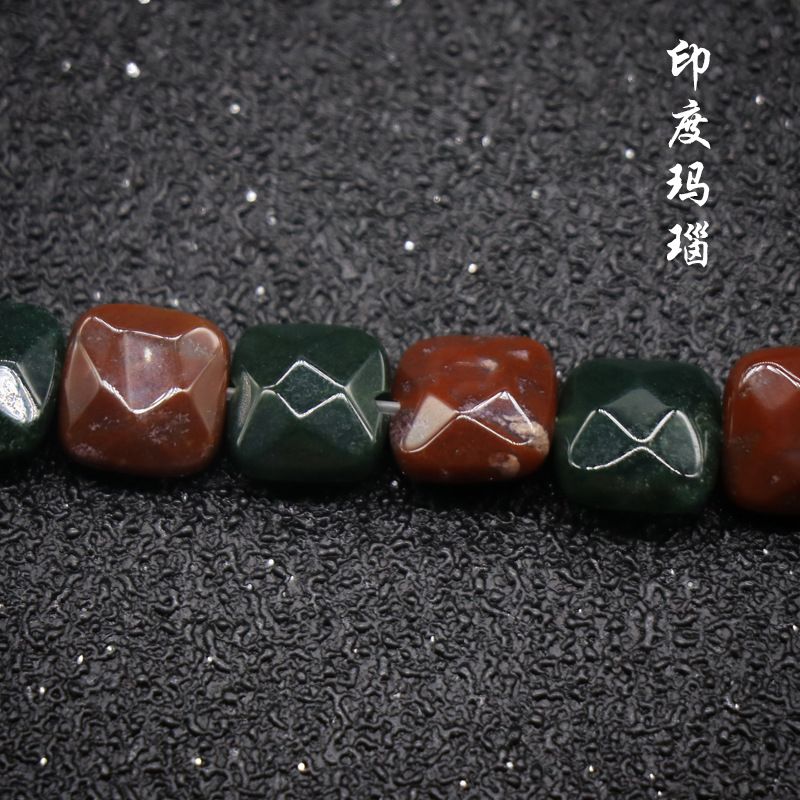 Ágata de cristal pedra semipreciosa 8mm quadrado cortado contas soltas DIY pulseira colar acessórios material
