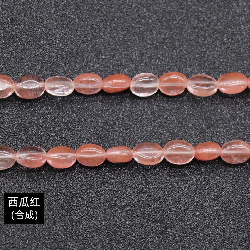 Cristal ágata pedra semi-preciosa em forma de ovo 6 * 8mm oval solto cordão DIY pulseira colar jóias