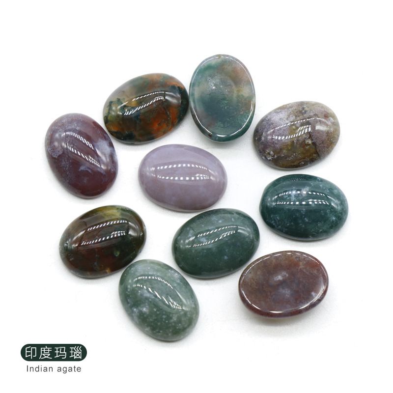 12 * 16Mm de cristal de ágata de superfície de anel de ágata semi-preciosa pedra preciosa remendo oval meia face grampo de cabelo DIY acessórios de jóias