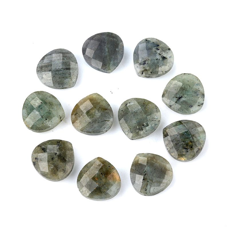 1703-Queda de água triangular buraco horizontal cristal natural corte borda buraco pingente colar DIY brincos jóias pingente acessórios