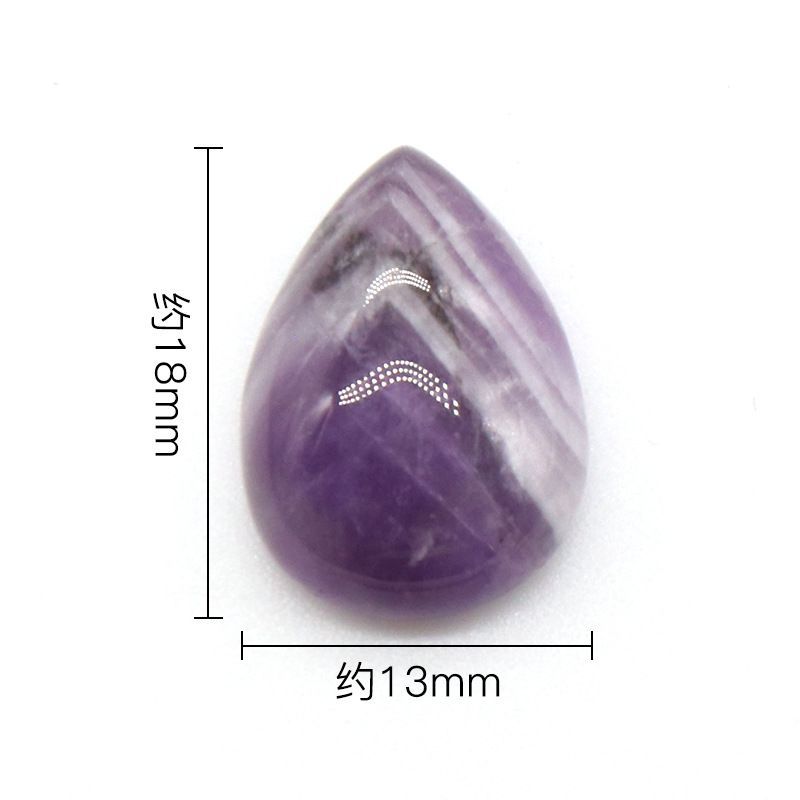 Face de anel em forma de gota d'água 1227-13X18, joias geométricas simples curvas de cristal natural embutidas com acessórios de pedra solta