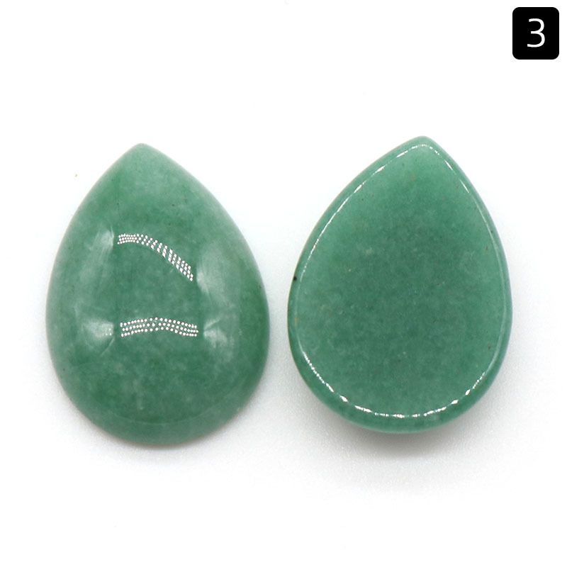 1235-18 × 25 superfície do anel de gota de água, cristal natural única superfície curva geométrica DIY jóias incrustadas com acessórios de pedra solta
