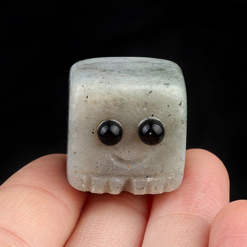 1760-Pedra semipreciosa de ametista natural Pedra companheira quadrada de 20mm Estou aqui para você pequeno ornamento