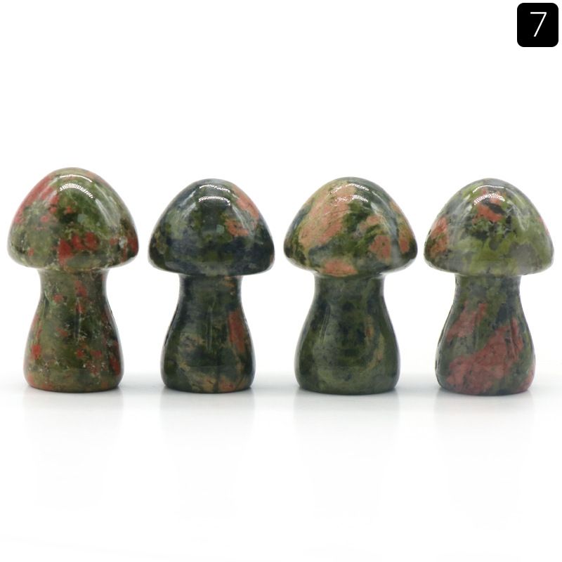 1442-Cogumelo grande de cristal natural Cogumelo 35mm DIY micro-paisagem Mori paisagismo jardim vaso de flores ornamento decorativo