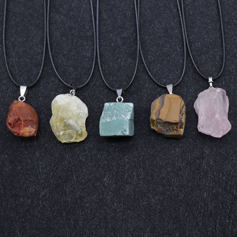 Pingente de pedra áspera, cristal roxo rosa amarelo e branco, olho de tigre Dongling jade pedra de uva, ágata Nanhong.