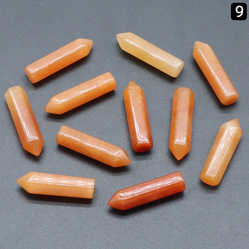 1267Coluna exagerada pedra natural semipreciosa coluna hexagonal pontiaguda simples não porosa 8x30 bala acessórios DIY