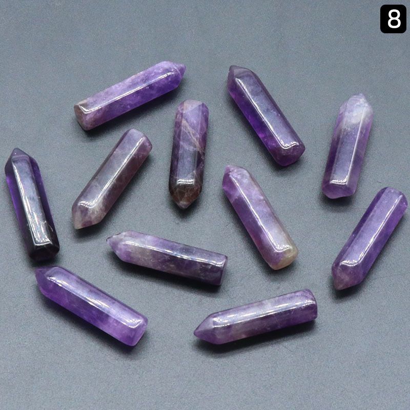 1267Coluna exagerada pedra natural semipreciosa coluna hexagonal pontiaguda simples não porosa 8x30 bala acessórios DIY