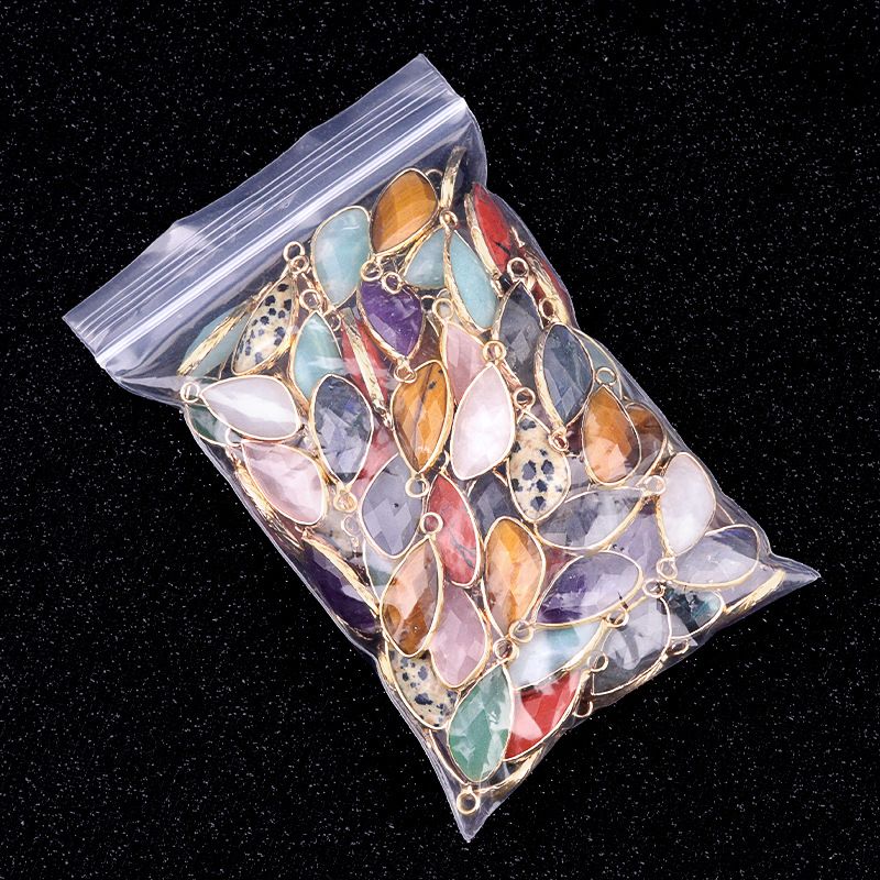 2099-11X21mm ametista cobre bainha pingente de gota de água em forma especial brincos DIY gancho de cabelo acessórios material