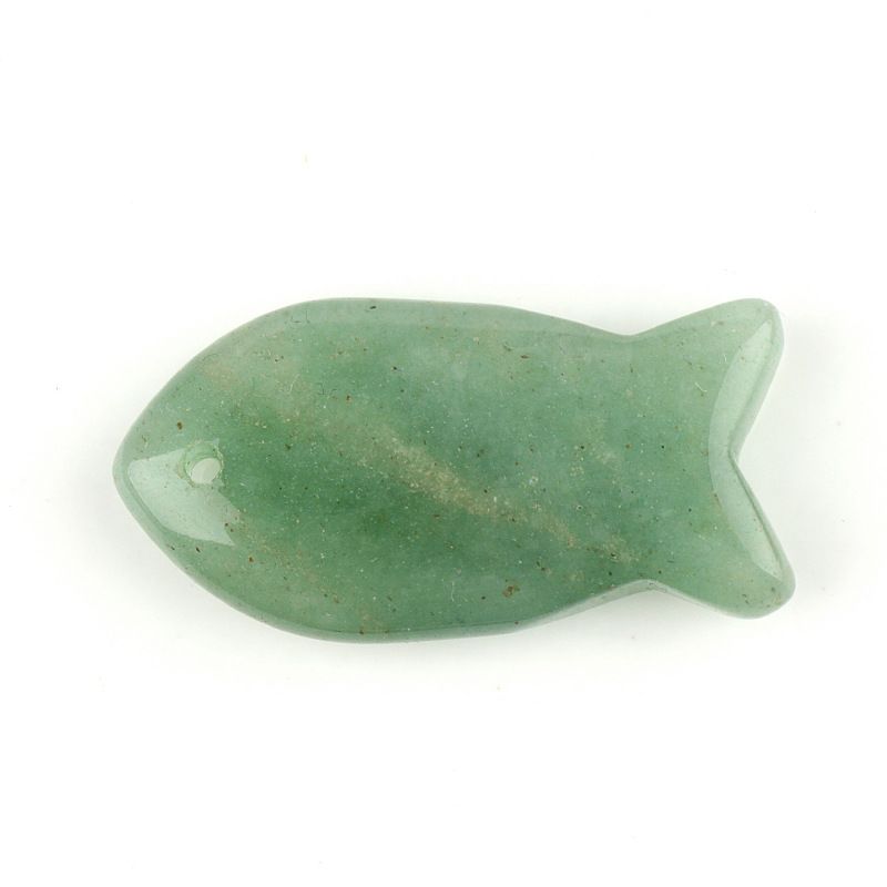 Atacado transfronteiriço 38mm cristal natural pingente de peixe pequeno DIY pedra criativa perfurada ágata pedra colar em forma de peixe