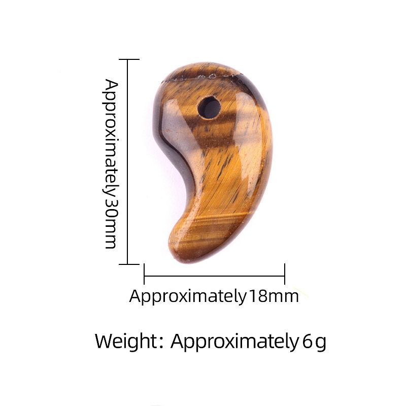 1212-Cristal natural 18X30 buraco 3mm gancho pingente de jade, anime yin e yang big dog Ibaraki vinho engolindo faca demoníaca Ji