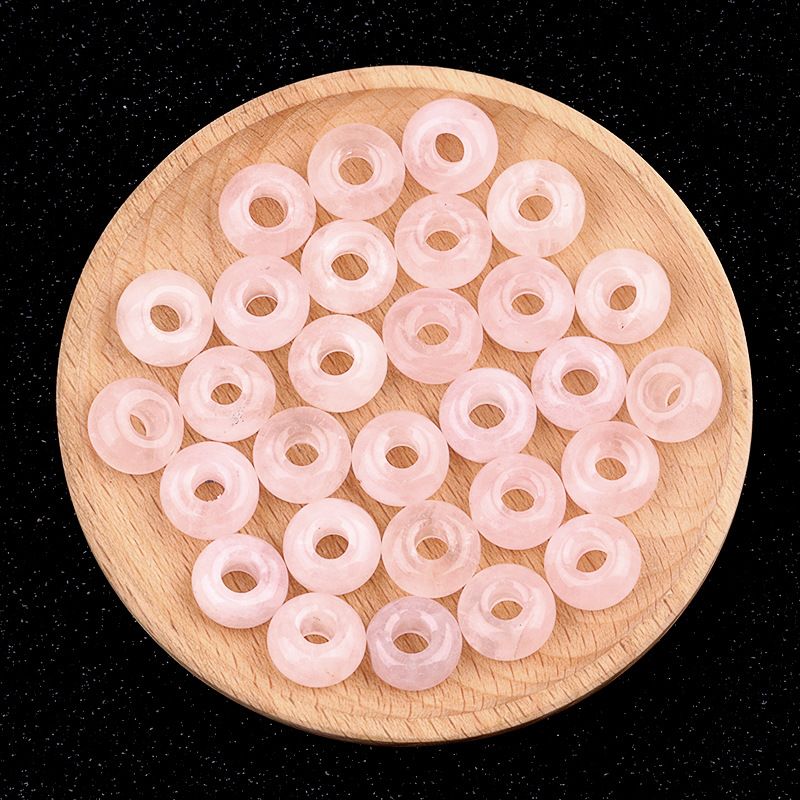 325-Grânulos de orifícios grandes 8 * 14mm de cristal de ábaco de ágata material de acessórios tecidos à mão DIY