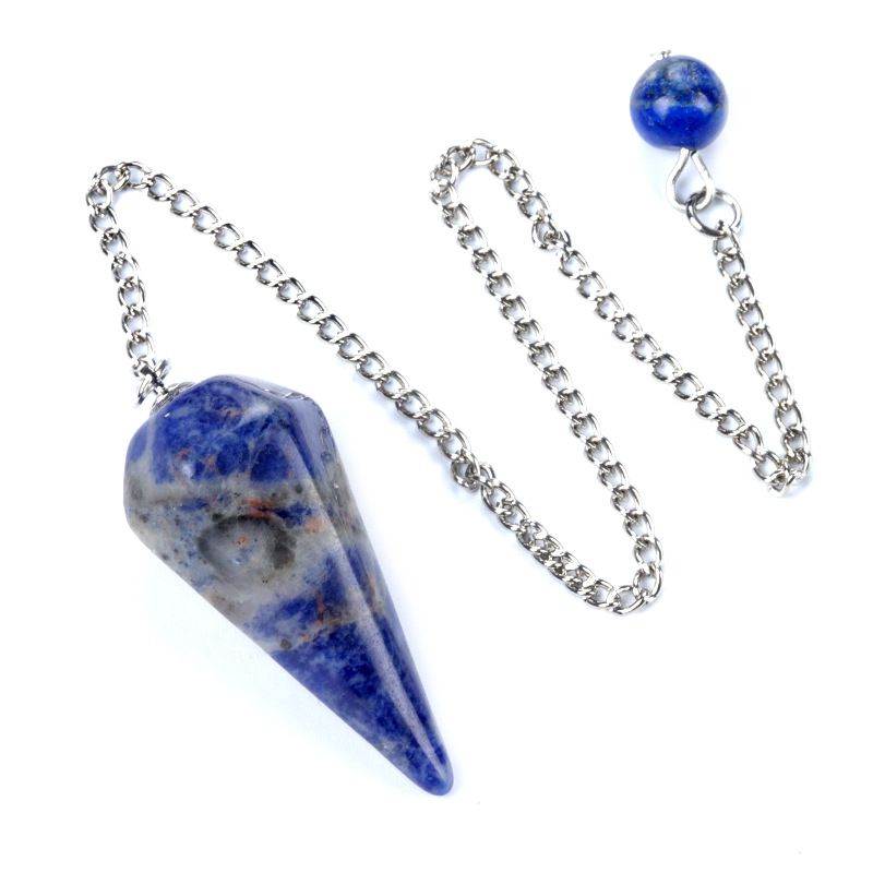 Pêndulo 1749-38Mm, pêndulo de pedra de cristal natural polida pingente de coluna hexagonal DIY