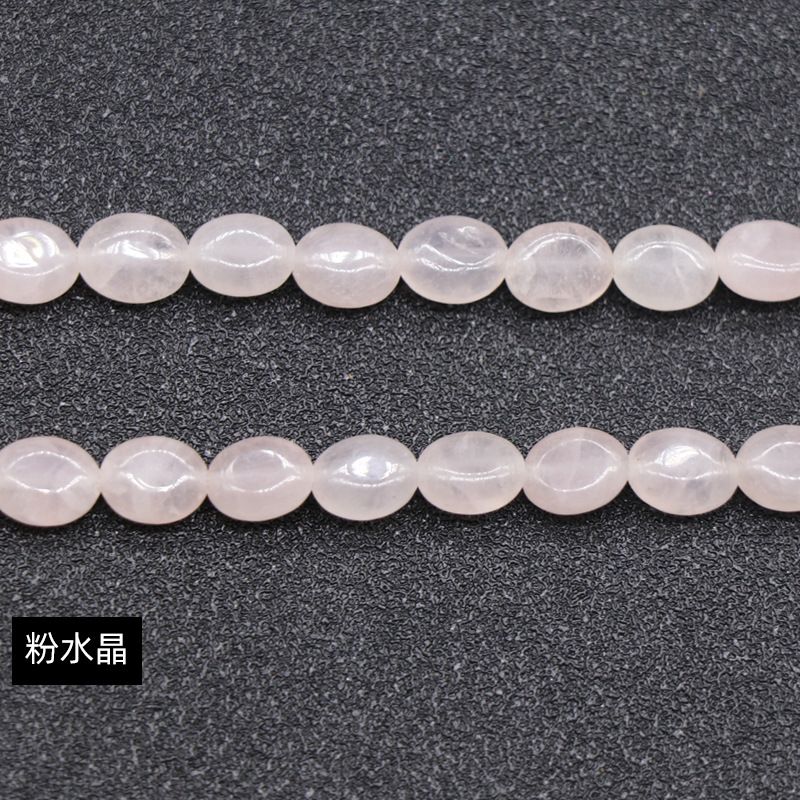 Cristal ágata pedra semi-preciosa em forma de ovo 6 * 8mm oval solto cordão DIY pulseira colar jóias