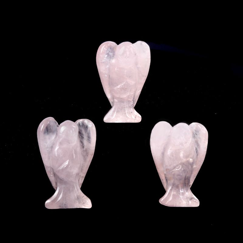 1687-1Em cristal anjinho não poroso, pedra de ágata de cristal natural escultura pequeno paisagismo artificial mini ornamento